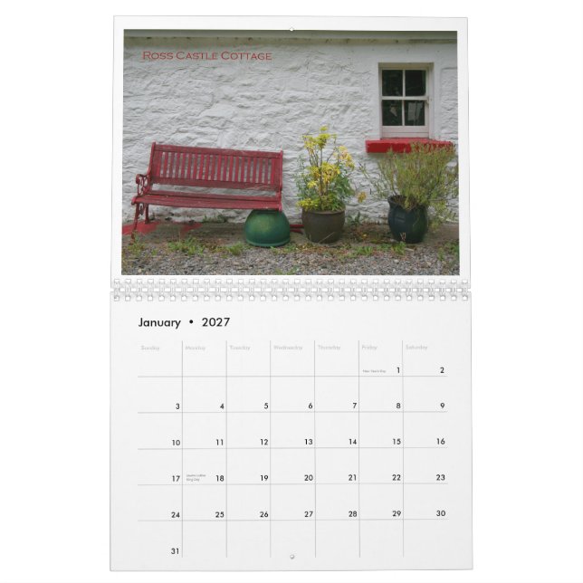 Calendrier Mural Souvenirs de l'Irlande (Jan 2027)