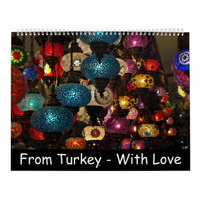 Calendrier Mural Souvenirs turcs de 12 mois (Protection)