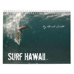 Calendrier Mural Surf Hawaï, par Brad Scott