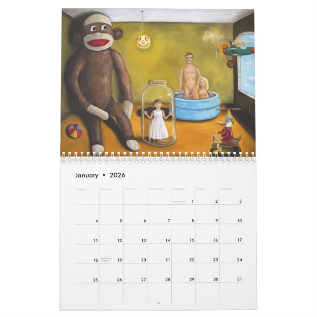 Calendrier Mural Surréalisme avec les personnes 2013 (Jan 2026)