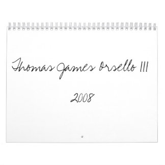 Calendrier Mural Thomas James Orsello III2008
