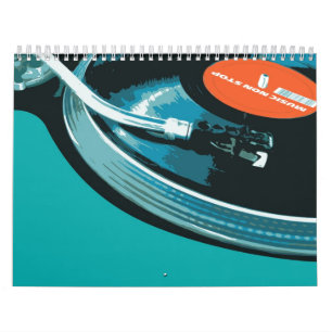 Calendrier Mural Tourne-disque de musique vinyle