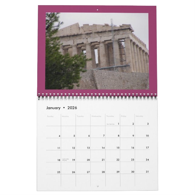 Calendrier Mural Un contact de la Grèce (Jan 2026)