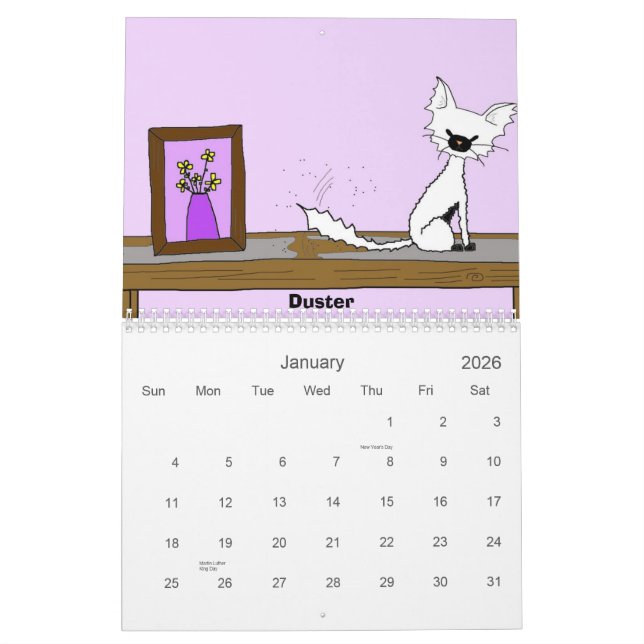 Calendrier Mural Utilisations pour un chat d'occasion (rencontrez (Jan 2026)