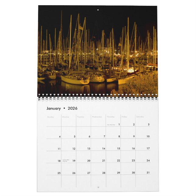 Calendrier Mural Victoria la nuit (Jan 2026)