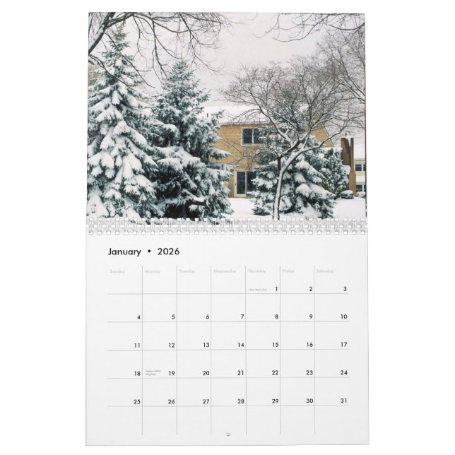 Calendrier Mural ville natale (Jan 2026)