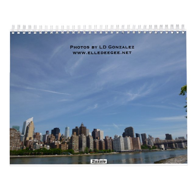 Calendrier Mural Voyage à New York (Dos)