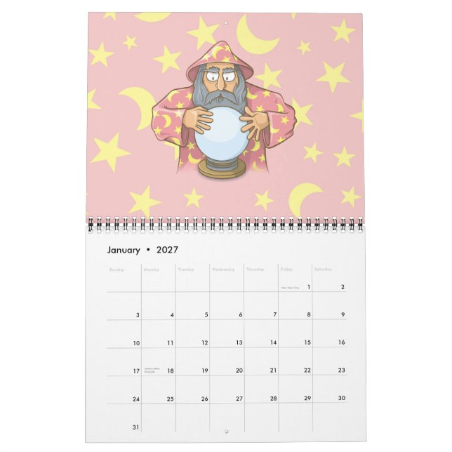 Calendrier Mural Wizard (Jan 2027)