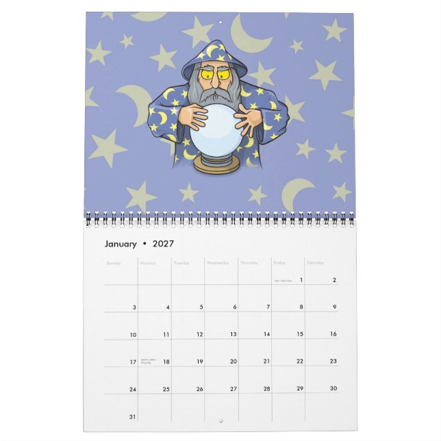 Calendrier Mural Wizard (Jan 2027)