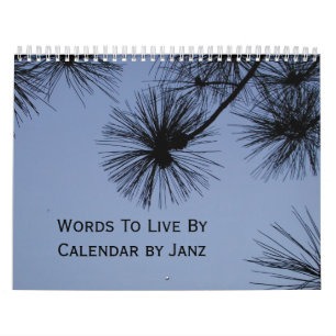 Calendrier Mural Words By Wall Calendar par Janz