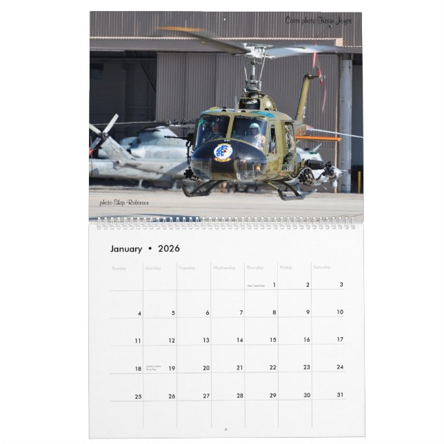 Calendrier Musée d'air d'ailes et de rotors (Jan 2026)