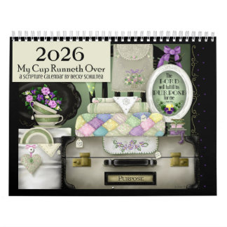 Calendrier "My Cup Runneth Over" 2026 Scripture Calendar