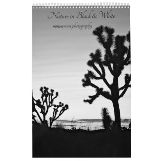 Calendrier Nature en noir et blanc