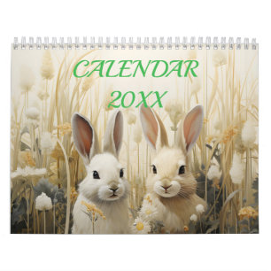 Calendrier Nature Fantaisiste Faune de la Forêt Aquarelle