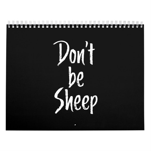 Calendrier Ne pas être des moutons | Citations d'Humour à pro (Protection)