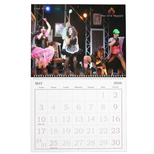 Calendrier New Line Theater 2024 (Mai 2026)