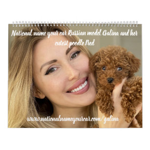 Calendrier Nom national Votre voiture Modèle russe Galina & F