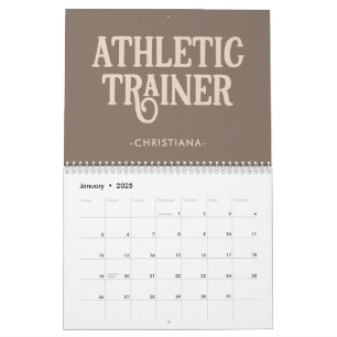 Calendrier Nom personnalisé Entraîneur sportif