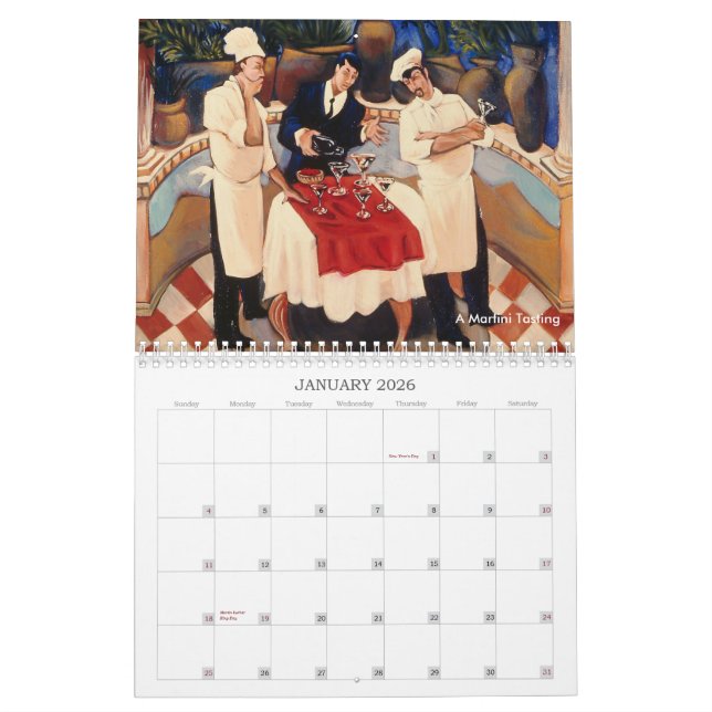 Calendrier Nourriture et vin | les peintures d'Andrea… (Jan 2026)