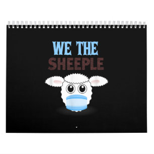 Calendrier Nous sommes le berceau   brebis drôle avec masque 