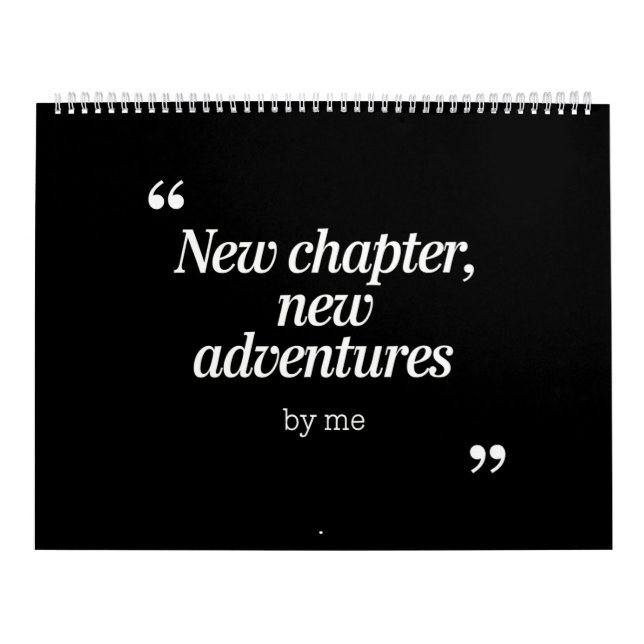 Calendrier Nouveau chapitre, New Adventures Design by Me (Protection)