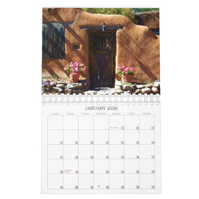 Calendrier Nouveau-Mexique Paysage (Jan 2026)