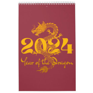 Calendrier Nouvel An chinois 2024 Année du Dragon