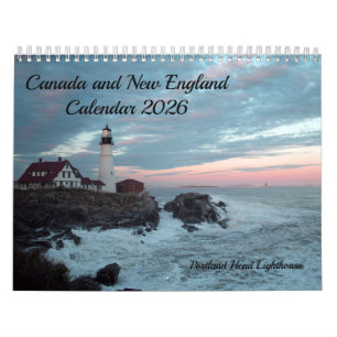 Calendrier Nouvelle-Angleterre et Canada 2026
