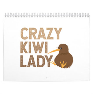 Calendrier Nouvelle-Zélande Crazy Kiwi Lady Funny Gift Idea