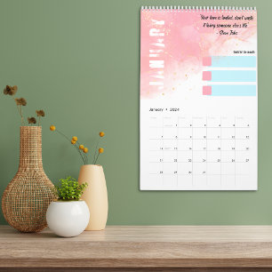 Calendrier Objectifs mensuels Atteinte Citations Motivationne
