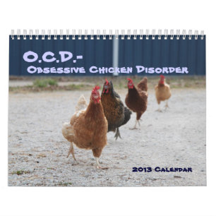 Calendrier obsédant de désordre de poulet