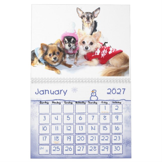 Calendrier obsédant de désordre du chiwawa 2013 (Jan 2027)