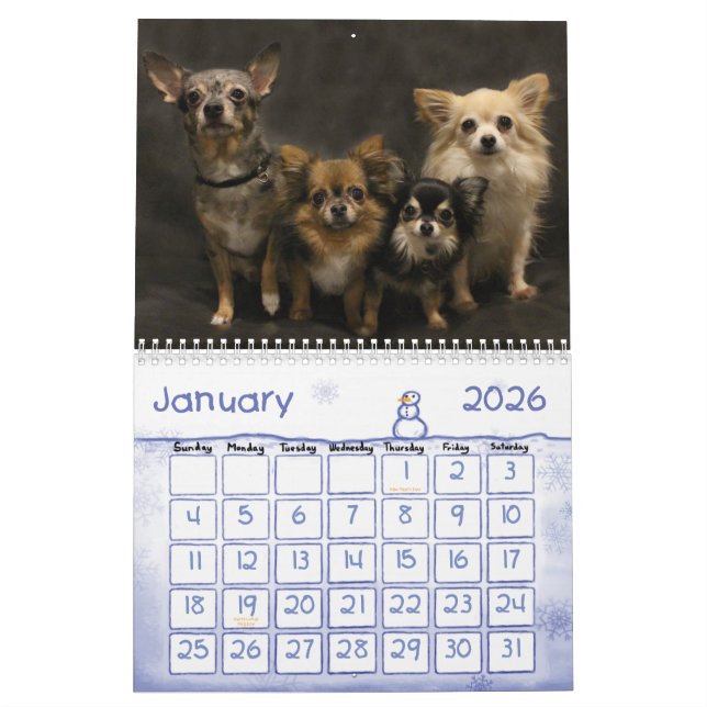 Calendrier obsédant du désordre 2015 de chiwawa (Jan 2026)
