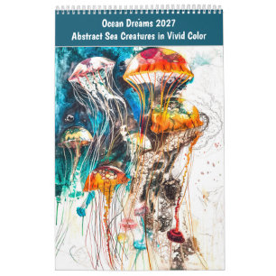 Calendrier Océan Dreams – Créatures Marines Abstraites chez V
