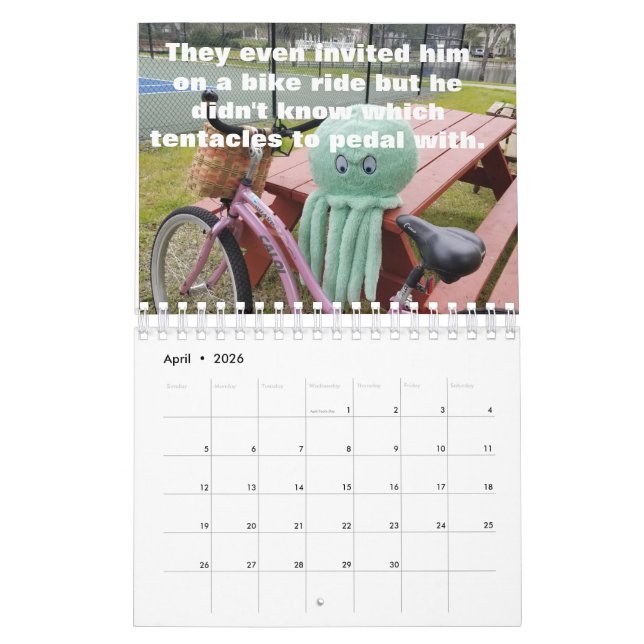 Calendrier Ollie l'Octopus (Apr 2026)