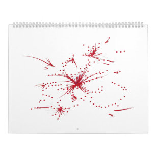 Calendrier Orangé rouge, cyan et point magenta