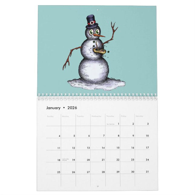 Calendrier Outre du chemin battu - art bizarre 'amusement de (Jan 2026)