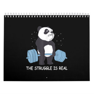 Calendrier Panda Struggle Est Vraiment Bear Deadlift Funny Gy