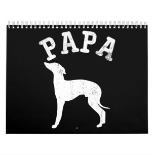 Calendrier Papa Italien Greyhound Drôle Cadeau Papa