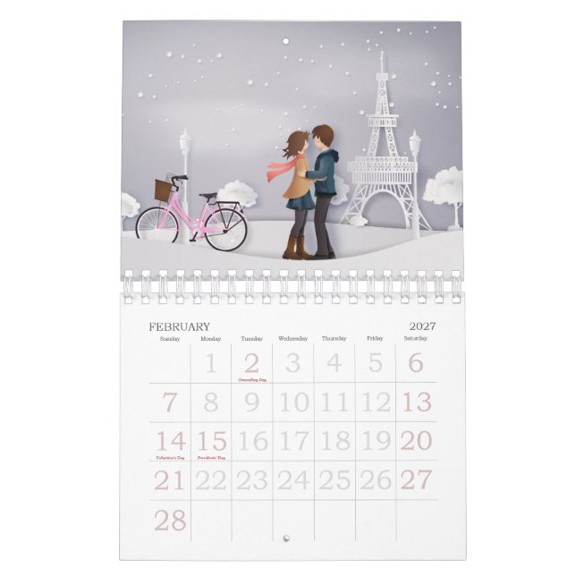 Calendrier Papercut Love & Romance Couples (Feb 2027)