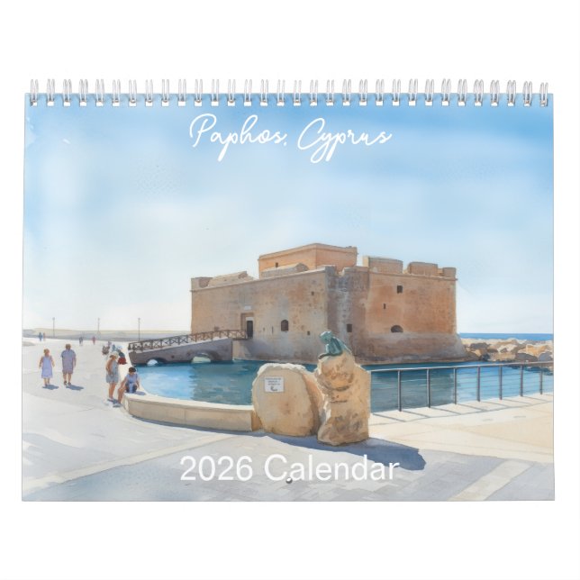 Calendrier Paphos water colour style Calendar by PaphosLife (Protection)