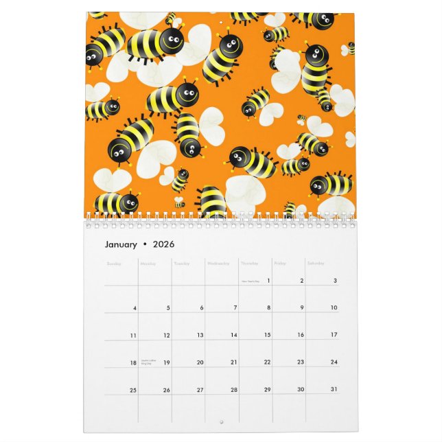 Calendrier Papier peint de coccinelle (Jan 2026)