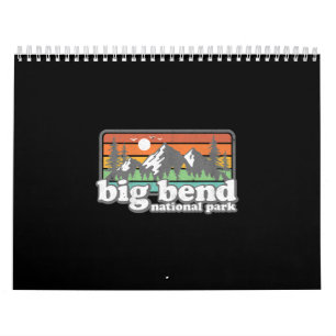 Calendrier Parc National Big Bend Randonnée Rétro Camping S