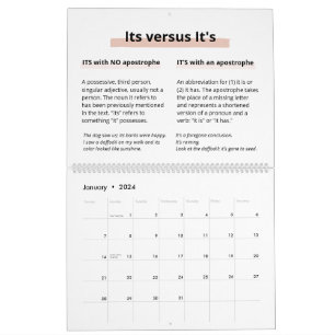 Calendrier Parties scintillant Blush Boss Lady PDG Monogramme