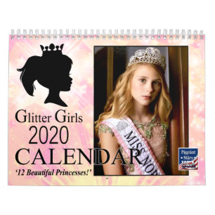 Calendrier Parties scintillant Girls 2020, Pageant Princess