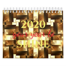 Calendrier Parties scintillant motivationnelle Typographie Be