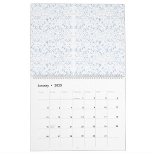 Calendrier Patte arrière - plan blanche, répétée, subtile, te