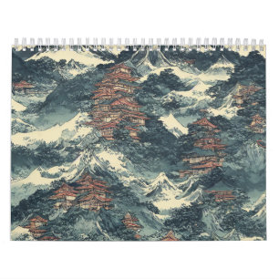 Calendrier Paysage de peinture à l'huile au Japon