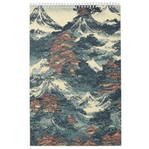 Calendrier Paysage de peinture à l'huile au Japon