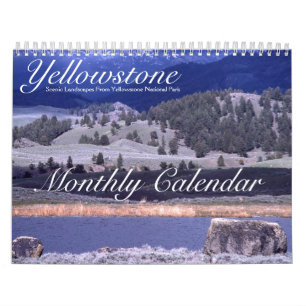 Calendrier Paysage naturel de Yellowstone USA Mois